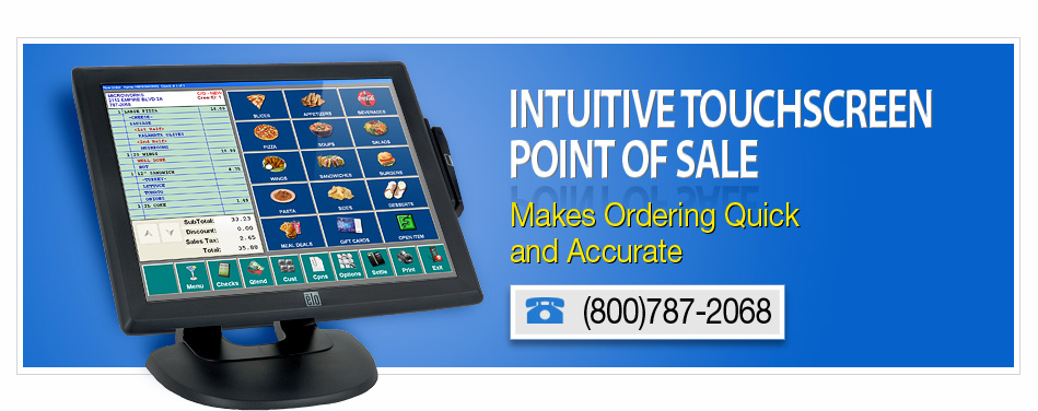 intuitive touchscreen point of sale makes ordering quick and accurate